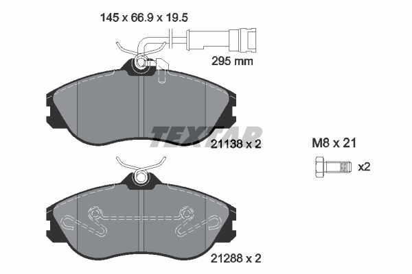 Brake Pad Set, disc brake (Front axle)  Art. 2113802