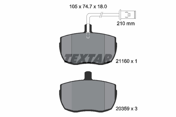 Brake Pad Set, disc brake (Front axle)  Art. 2116002