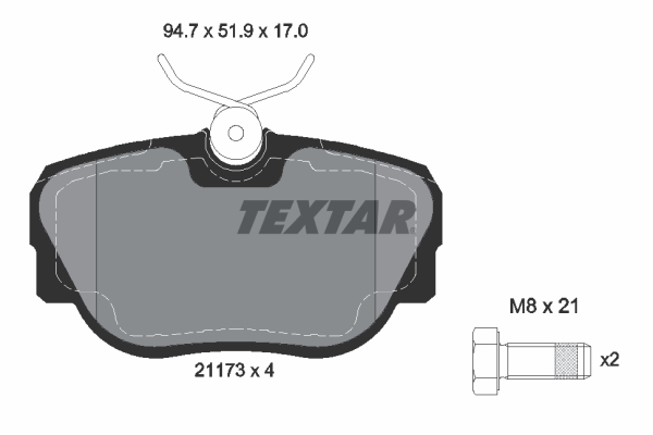 Brake Pad Set, disc brake (Front axle)  Art. 2117302