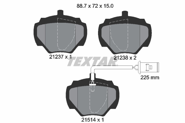 Brake Pad Set, disc brake (Rear axle)  Art. 2123701