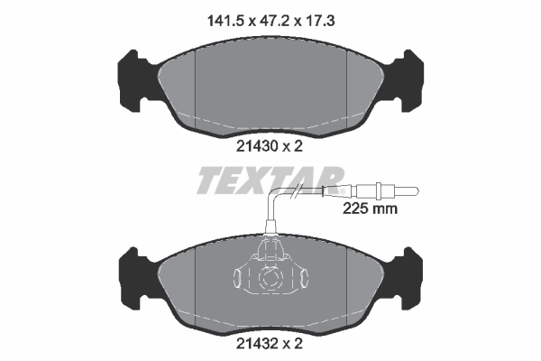 Brake Pad Set, disc brake (Front axle)  Art. 2143001