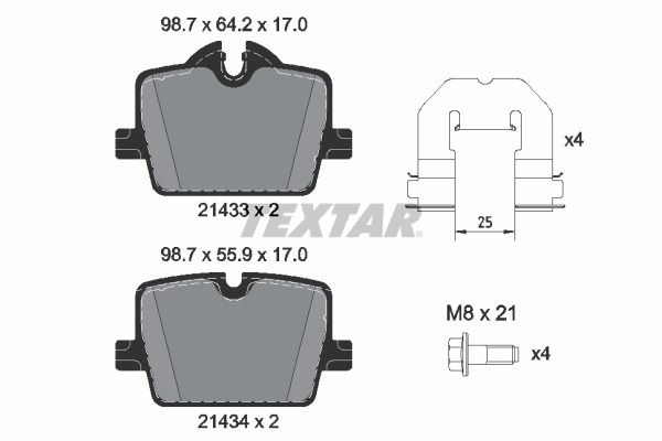 Brake Pad Set, disc brake  Art. 2143301