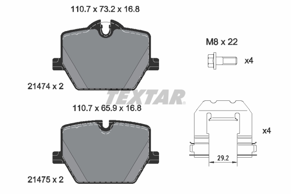 Brake Pad Set, disc brake (Double cloth)  Art. 2147401