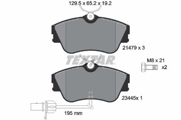 Brake Pad Set, disc brake (Front axle)  Art. 2147903