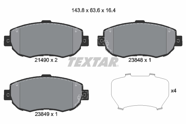 Brake Pad Set, disc brake (Front axle)  Art. 2149001