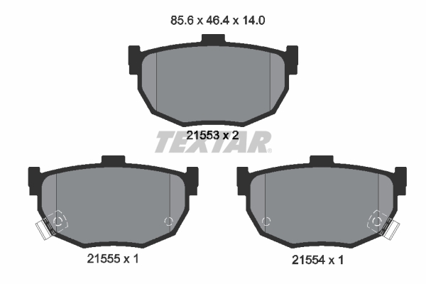 Brake Pad Set, disc brake (Rear axle)  Art. 2155301