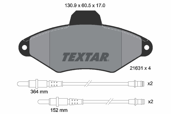 Brake Pad Set, disc brake (Front axle)  Art. 2163102