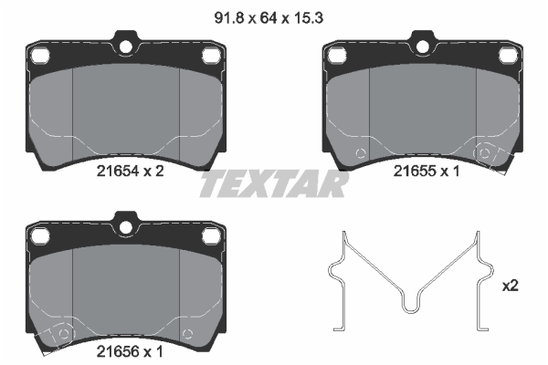 Brake Pad Set, disc brake (Front axle)  Art. 2165404