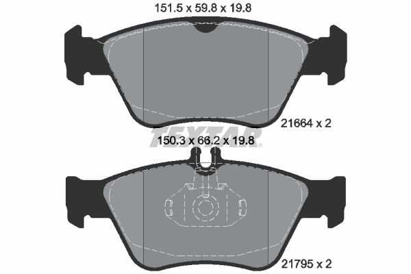 Brake Pad Set, disc brake (Front axle)  Art. 2166404