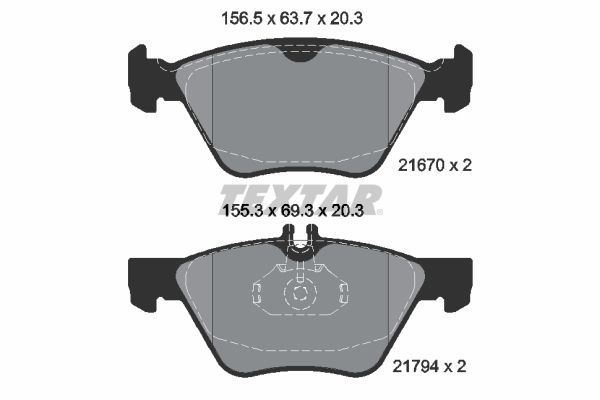 Brake Pad Set, disc brake (Front axle)  Art. 2167001