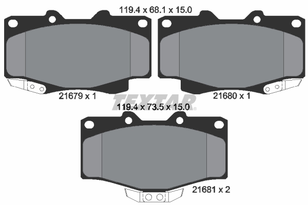 Brake Pad Set, disc brake (Front axle)  Art. 2167904