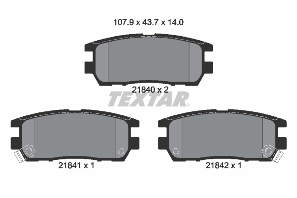 Brake Pad Set, disc brake (Rear axle)  Art. 2184002