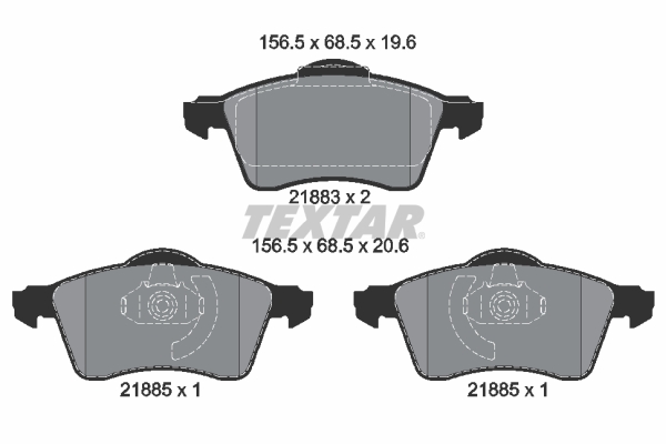 Brake Pad Set, disc brake (Front axle)  Art. 2188302