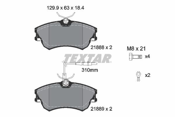 Brake Pad Set, disc brake (Front axle)  Art. 2188801