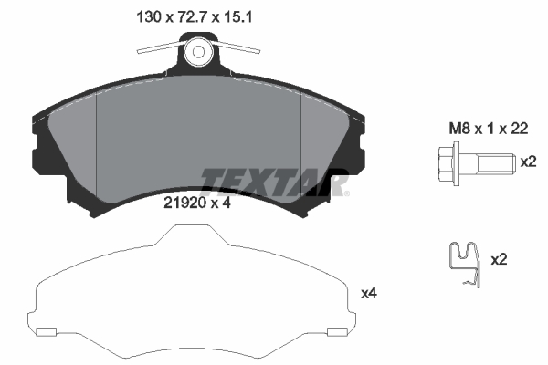 Brake Pad Set, disc brake (Front axle)  Art. 2192001