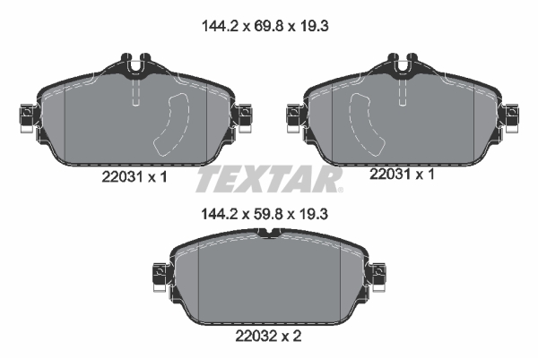 Brake Pad Set, disc brake (Front axle)  Art. 2203101