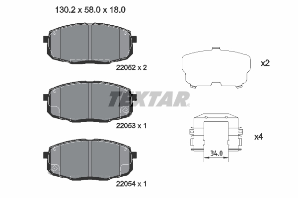 Brake Pad Set, disc brake (Front axle)  Art. 2205203