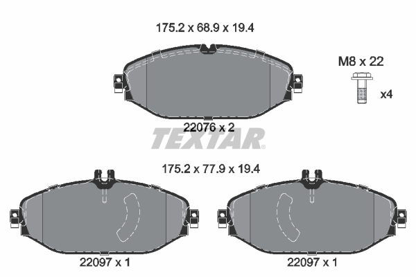 Brake Pad Set, disc brake (Front axle)  Art. 2207601