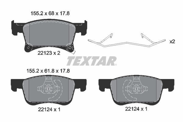 Brake Pad Set, disc brake (Front axle)  Art. 2212301