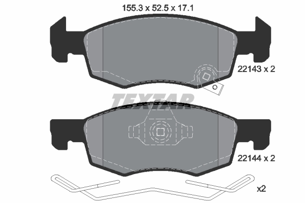 Brake Pad Set, disc brake (Front axle)  Art. 2214301