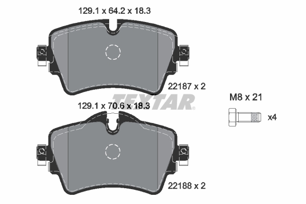 Brake Pad Set, disc brake (Front axle)  Art. 2218701