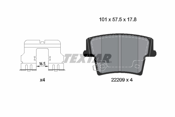 Brake Pad Set, disc brake (Rear axle)  Art. 2220901