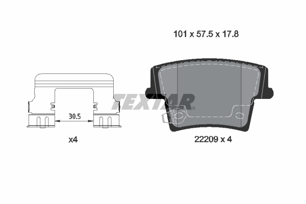 Brake Pad Set, disc brake (Rear axle)  Art. 2220903