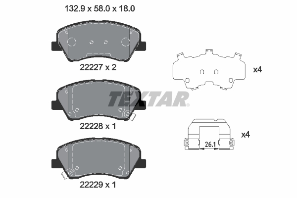 Brake Pad Set, disc brake (Front axle)  Art. 2222701