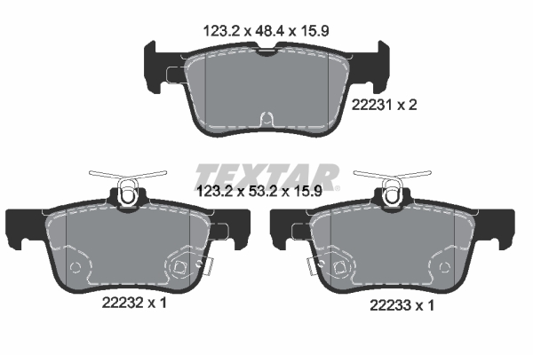 Brake Pad Set, disc brake (Rear axle)  Art. 2223101