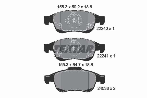 Brake Pad Set, disc brake (Front axle)  Art. 2224001