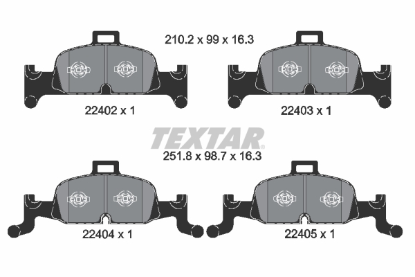 Brake Pad Set, disc brake (Front axle)  Art. 2240201