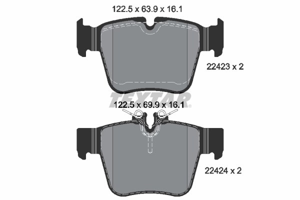 Brake Pad Set, disc brake (Rear axle)  Art. 2242301