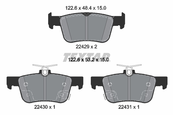 Brake Pad Set, disc brake (Rear axle)  Art. 2242901