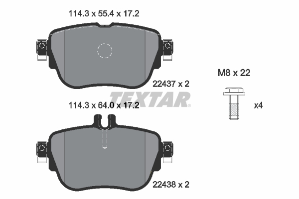 Brake Pad Set, disc brake (Rear axle)  Art. 2243701