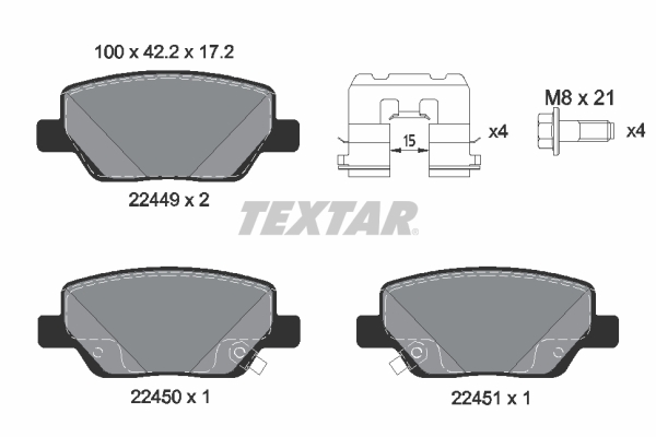 Brake Pad Set, disc brake (Rear axle)  Art. 2244901