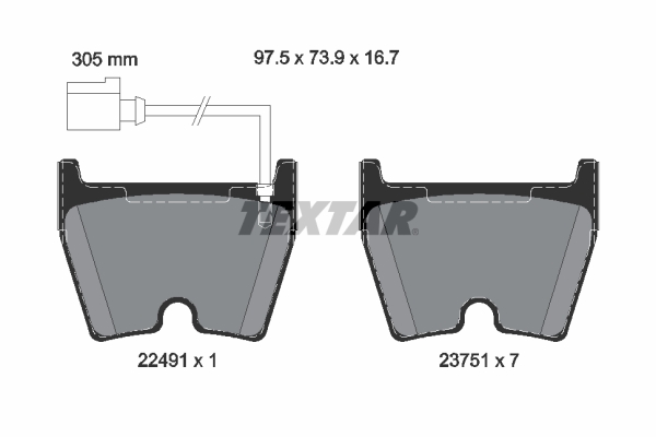 Brake Pad Set, disc brake (Front axle)  Art. 2249101