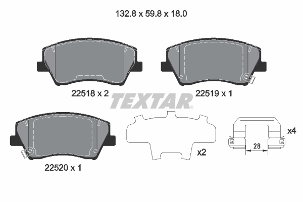 Brake Pad Set, disc brake (Front axle)  Art. 2251801