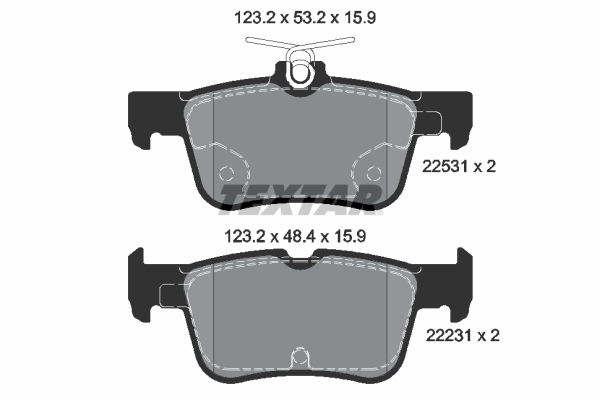 Brake Pad Set, disc brake (Rear axle)  Art. 2253101