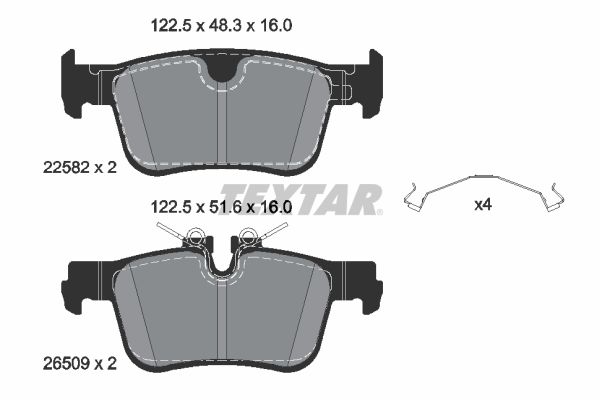 Brake Pad Set, disc brake (Rear axle)  Art. 2258201