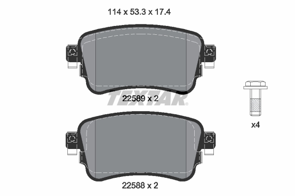 Brake Pad Set, disc brake (Rear axle)  Art. 2258801