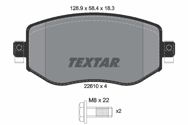 Brake Pad Set, disc brake (Front axle)  Art. 2261001