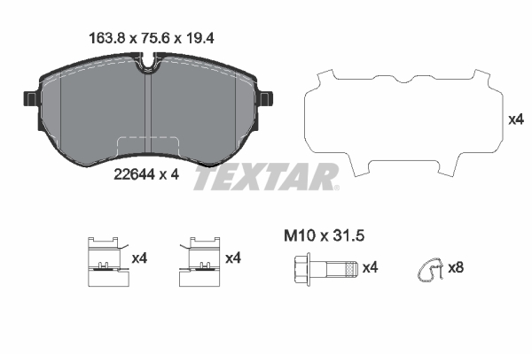 Brake Pad Set, disc brake (Front axle)  Art. 2264401