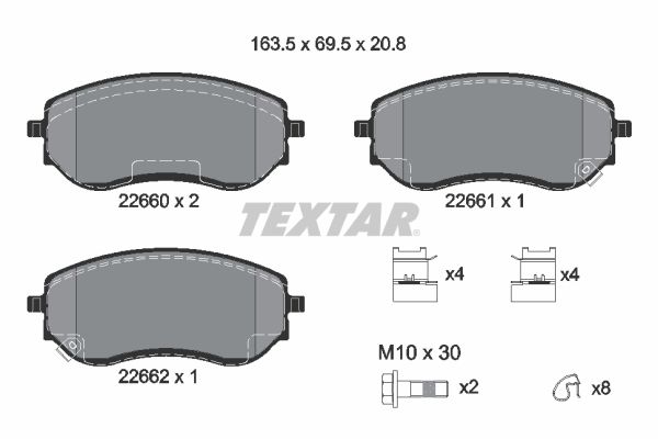 Brake Pad Set, disc brake (Front axle)  Art. 2266001