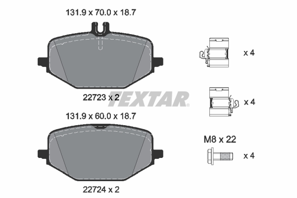 Brake Pad Set, disc brake (Front axle)  Art. 2272303