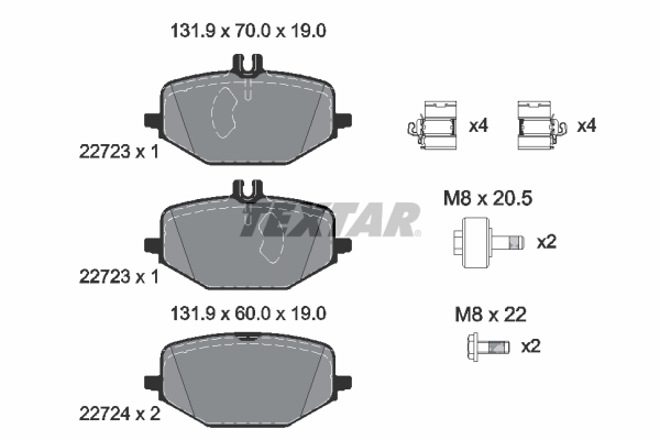 Brake Pad Set, disc brake (Front axle)  Art. 2272301