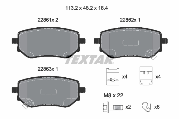 Brake Pad Set, disc brake (Front axle)  Art. 2286101