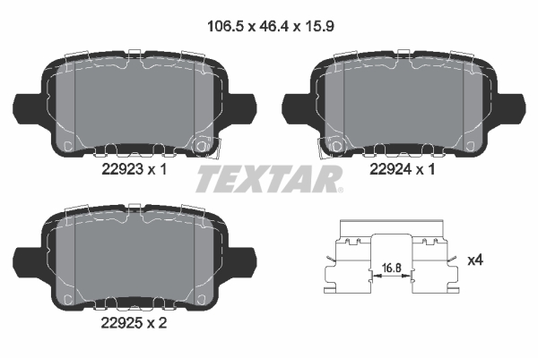 Brake Pad Set, disc brake (Rear axle)  Art. 2292301