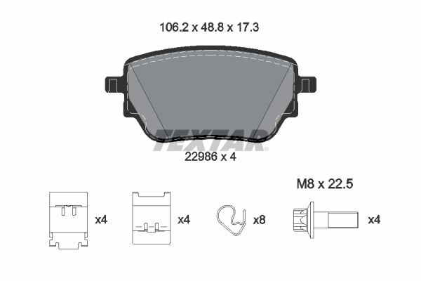 Brake Pad Set, disc brake (Rear axle)  Art. 2298601