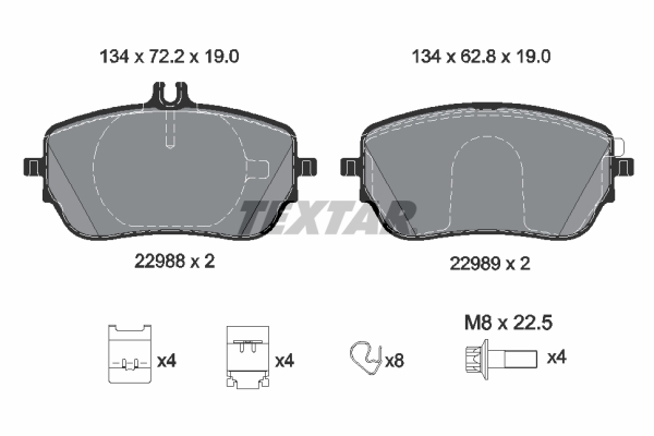 Brake Pad Set, disc brake (Front axle)  Art. 2298801