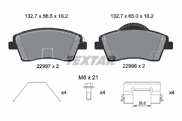 Brake Pad Set, disc brake (Front axle)  Art. 2299701